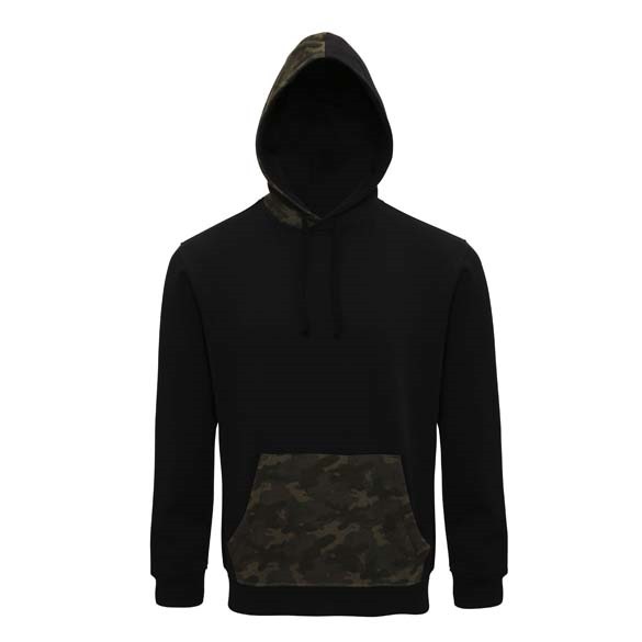 Men&#39;s camo trimmed hoodie