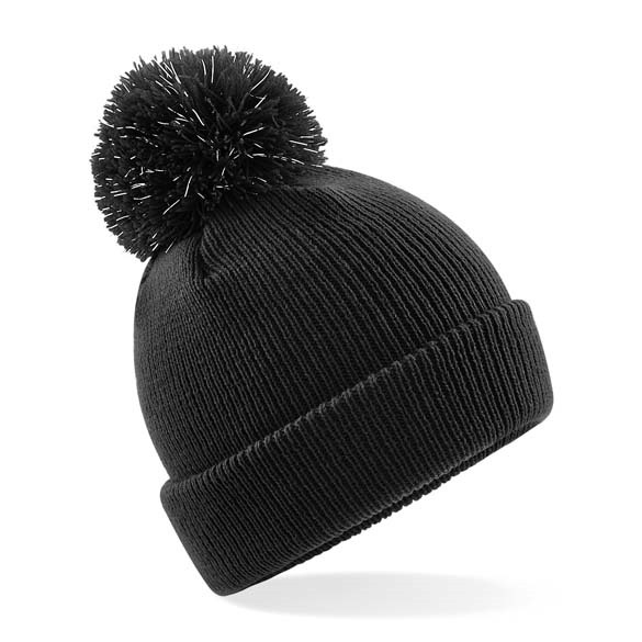 Junior reflective bobble beanie