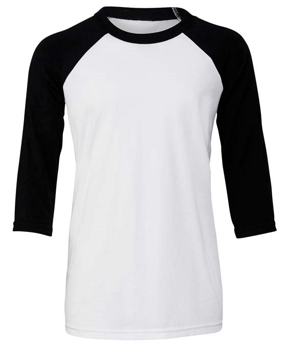 Youth &#190; sleeve baseball tee