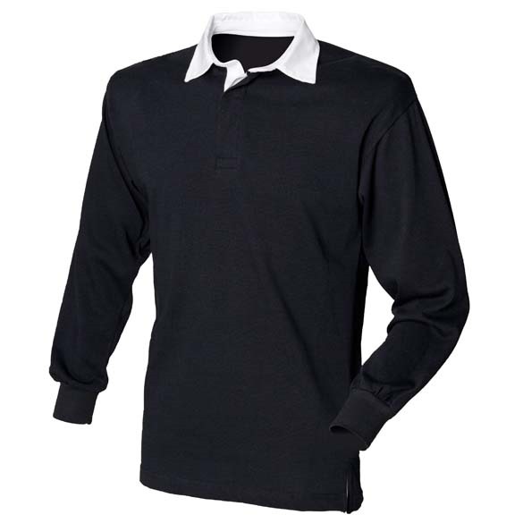 Long sleeve plain rugby shirt