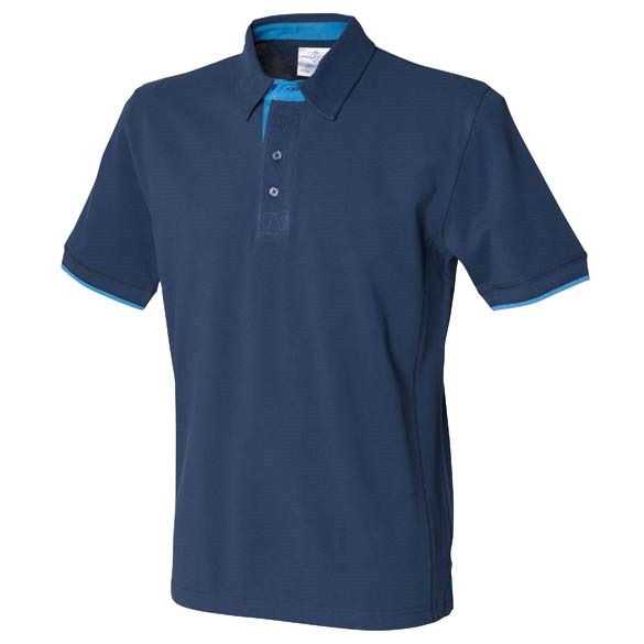 Contrast piqu&#233; polo shirt