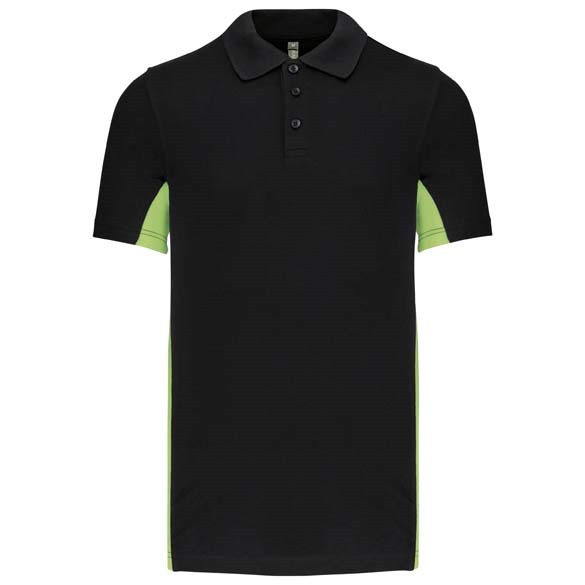 Flags short sleeve bi-colour polo shirt