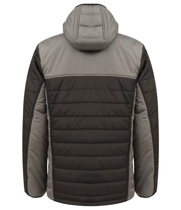 Hooded contrast padded jacket