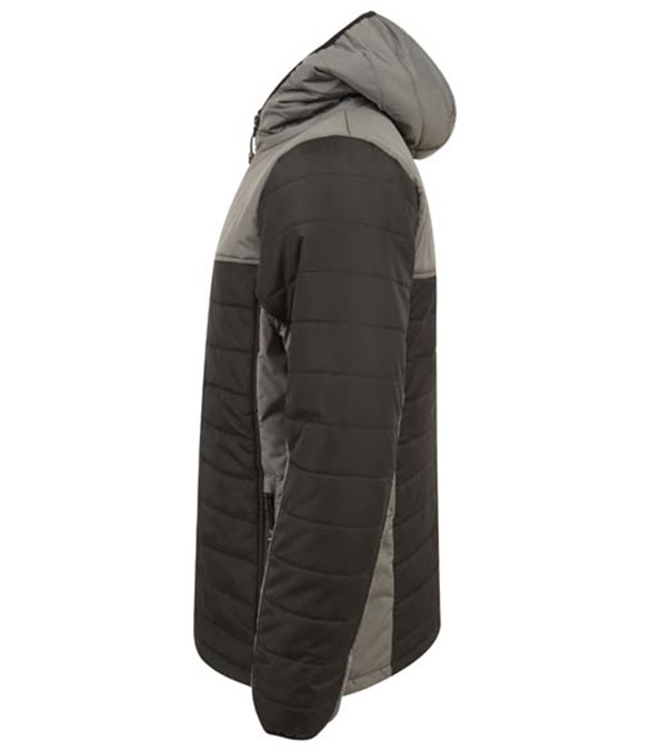 Hooded contrast padded jacket