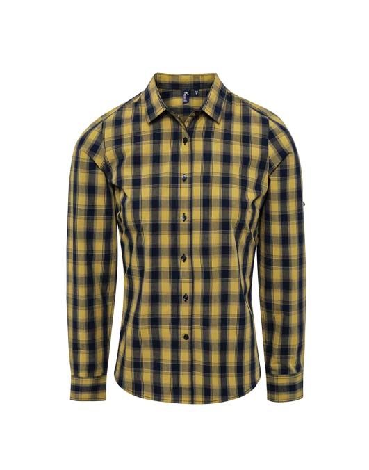 Women&#39;s Mulligan check cotton long sleeve shirt